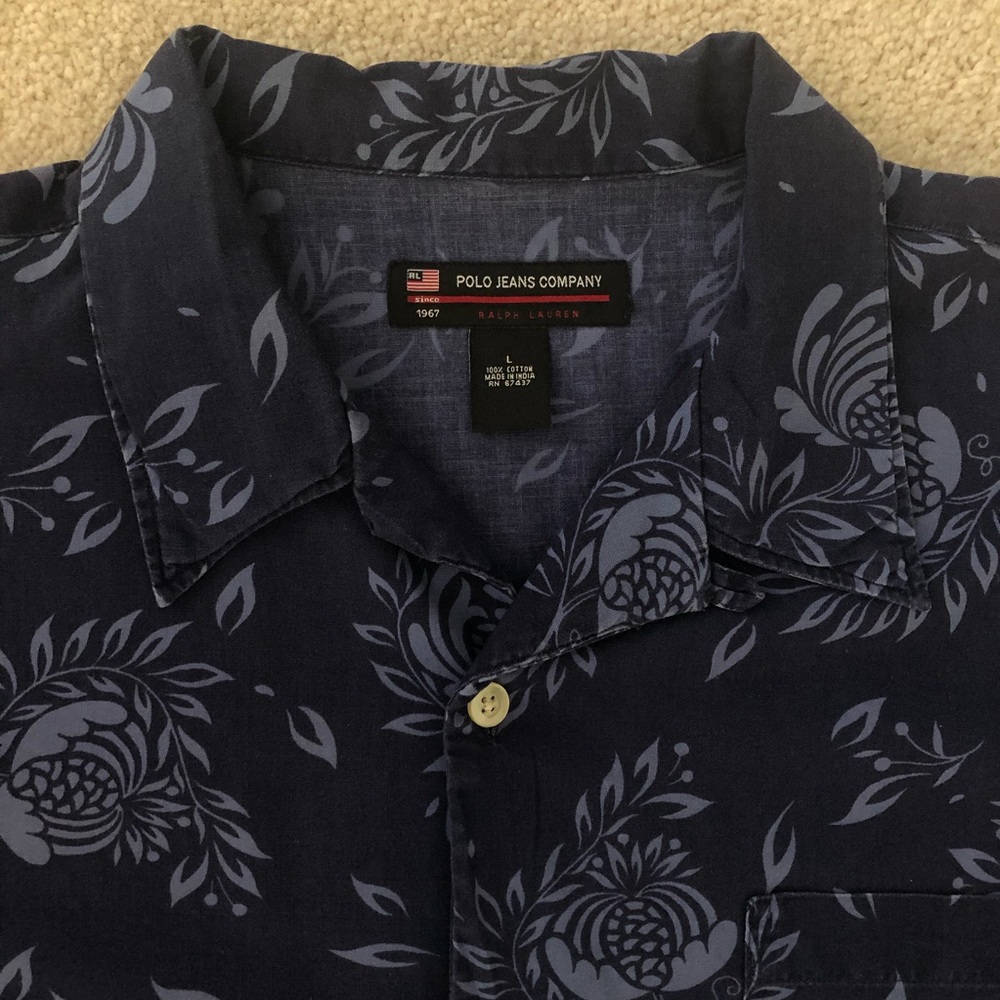 Polo Ralph Lauren Button Down Shirt Tropical Print